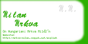 milan mrkva business card